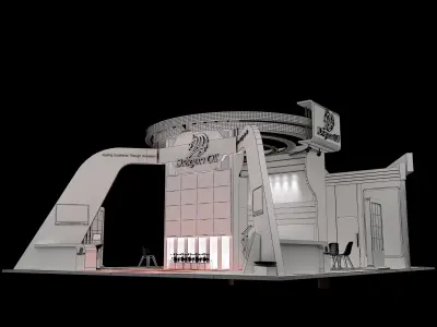 Booth Exhibition Stand a241c  3D model