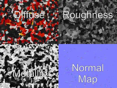 Retro Muscle Car 1970s American model pack Low-poly 3D model