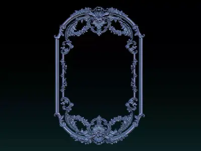 Ornamental Relief CNC Model for Wooden Doors and Wall Panels 3B 3D print model