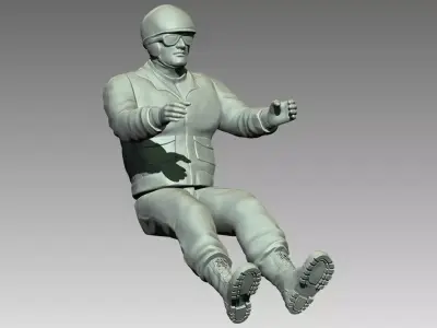 Car Driver Vintage 1950 3D print model