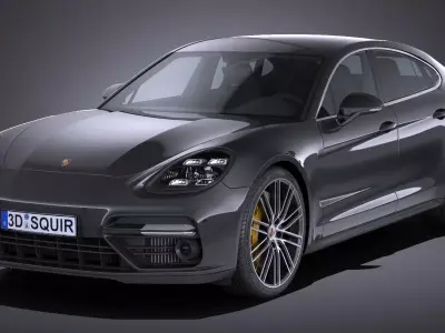 Porsche Panamera Turbo 2017 3D model