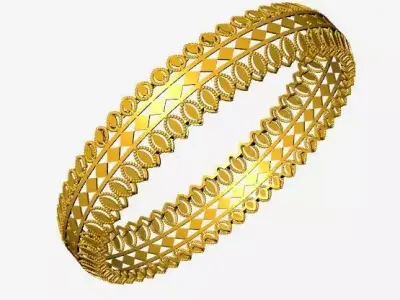 1222 Triad Echo Bangle 60MM-12gm 3D print model