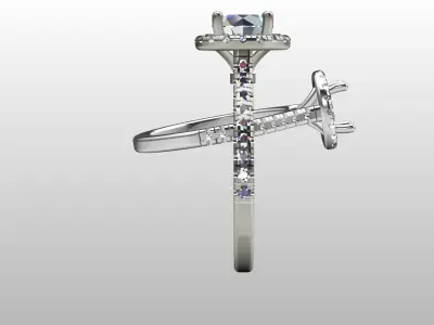 Engagement Diamond ring  3D print model