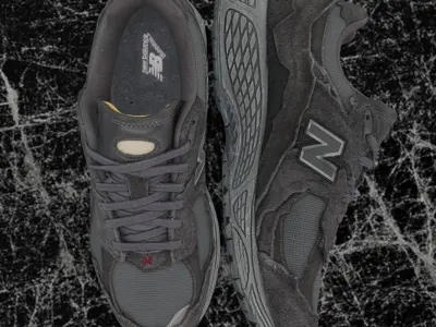 NEW BALANCE 2002R BLACK 3D SHOES Low-poly 3D model