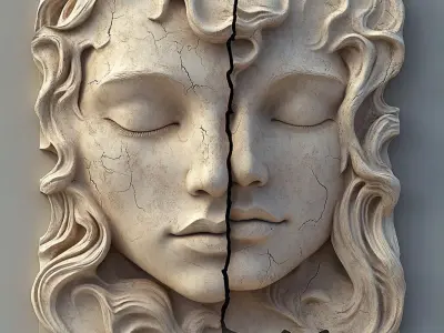 Woman faces 3d model for cnc and 3d print 3D Model Collection