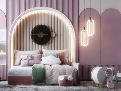 kids bedroom 3D model purchase