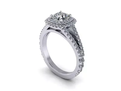 Fashion Diamond Ring R1 3D print model