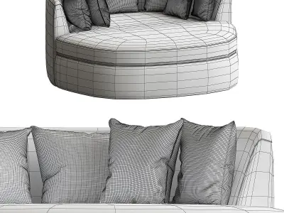 Laurel Foundry Modern Farmhouse Marta Barrel Chair 3d model Low-poly 3D model