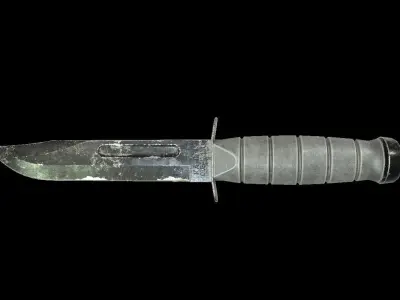 Combat Knife Game-Ready Model Low-poly 3D model