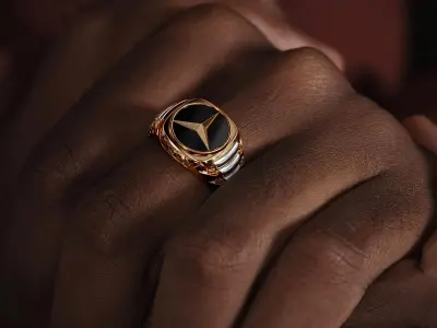 Classic Mercedes Benz Ring 3D print model