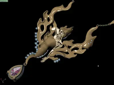 MAGERIT FIRE NECKLACE  3D print model