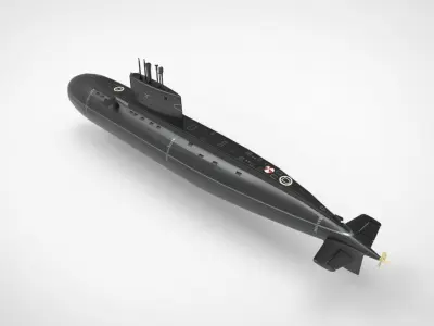 Project 877 Halibut Kilo Class submarine 3D model
