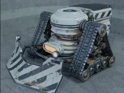 RobotBulldozer Low-poly 3D model