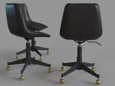 Bucket Seat Desk Chair 3D model