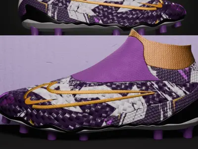 Nike purple boots 3D model