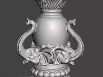 ELEPHANT CANDLE HOLDER and cover 3D print model