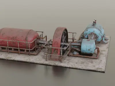 Diesel generator Low-poly 3D model