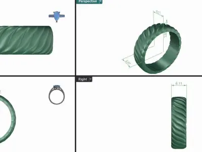 Eternity-Bands-Rings 3D print model