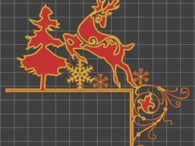 Christmas door corners vol 2 - Multipack of 10 models 3D print model