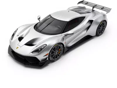 Sleek Silver Racer model pack Low-poly 3D model
