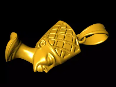 Cleopatra pendant charms - one inch pendant 3D print model