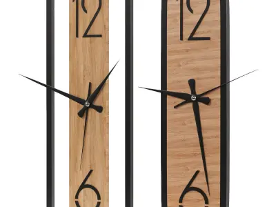 Wooden Clock Free 3D model