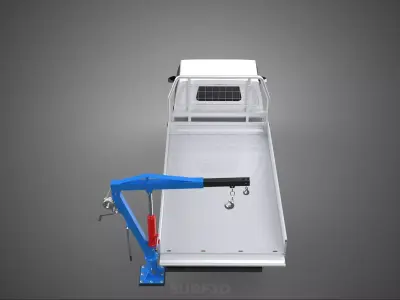 FOLDING MOUNTED BED CRANE HOIST LIFTING HAND WINCH PICKUP TRUCK 3D model