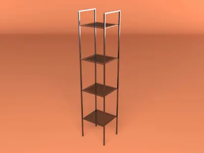 Industrial Style Bookshelf 3D model buy
