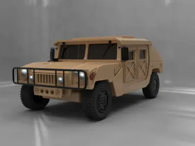 Hummer 3D model Low-poly 3D model