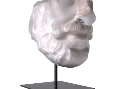 Roman Marble Head Fragment 3D model