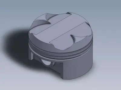 Gasoline Piston 4 Valves Domed 3D print model