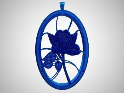 Rose Necklace 3D print model