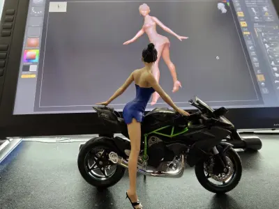 motorcycle gir2 3D print model