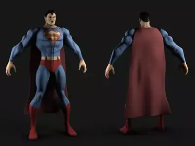 Superman 1 dc comics action figure 3D model