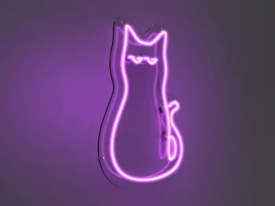 Cat 1 - Neon Sign 3D model