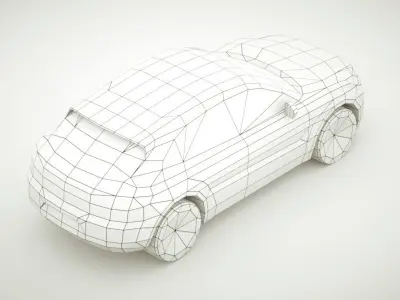 Generic SUV v4 multicolors Low-poly 3D model