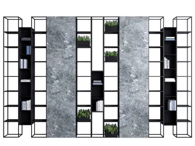 Metal  Marble shelf 3D model