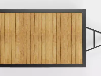 Utility Trailer V4 - Compact Drop Deck Vehicle Base Low-poly 3D model