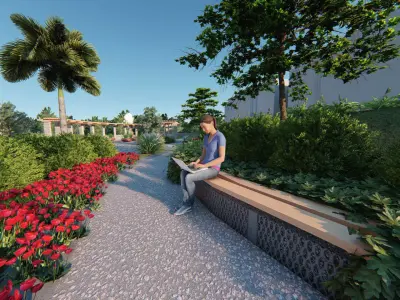 Revit Park Design 3D model