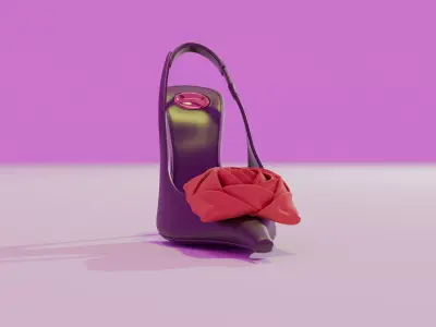 Saint Laurent Heel  Marketing Assets Low-poly 3D model