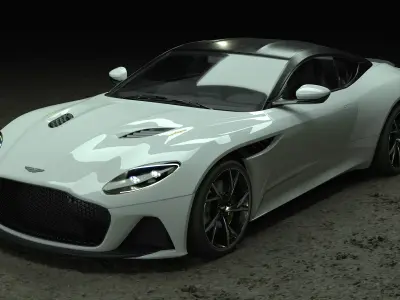 Aston Martin DBS Superleggera Low-poly 3D model