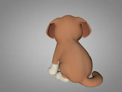 Puppy Low-poly 3D model