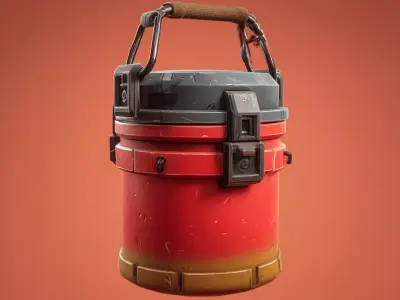 Stylized Buckets  3D model