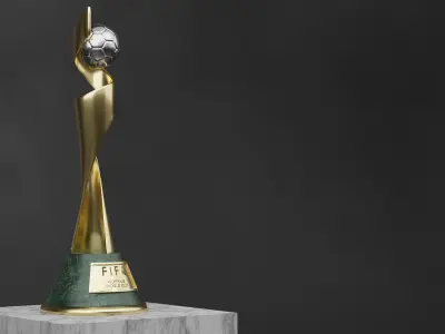 Women Worldcup Trophy Low-poly 3D model