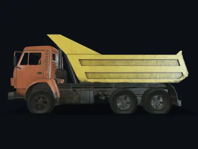 Trash truck PBR Low-poly 3D model