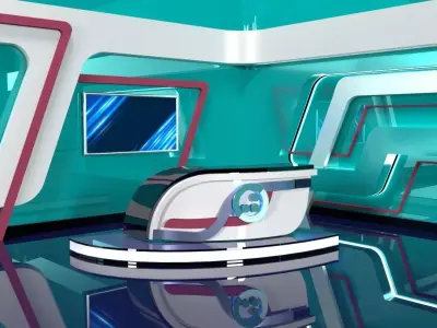 Virtual Studio Tv 3D model