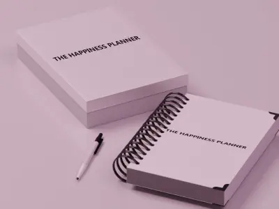 Book with box and pen 3D model