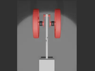 Simple animated engine Free 3D model
