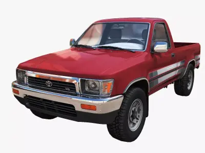 Toyota Hilux pickup Low-poly 3D model