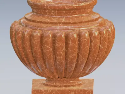 Garden urn planter06 3D model